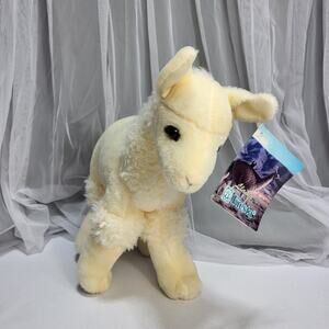 12" Poseable White South American Llama Fiesta Toy Stuffed Plush Animal Toy